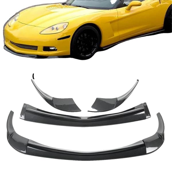 Bumper Lip, Krockskydd, Designad för Corvette C6 Basmodeller,Kolfibertryck