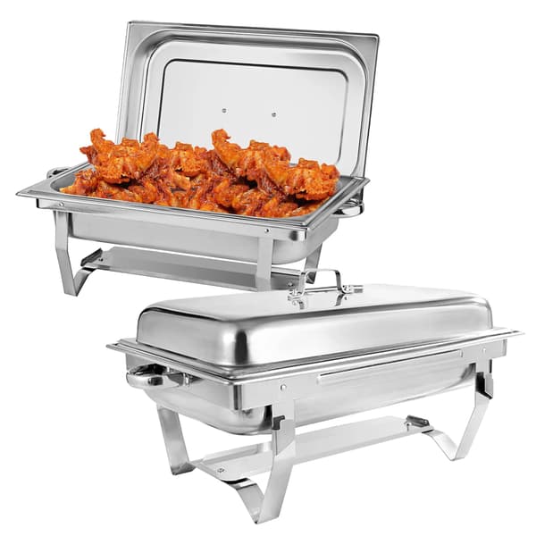 Chafing Dish Bufféset, Rostfritt Stål, 8QT Kapacitet,2Pack