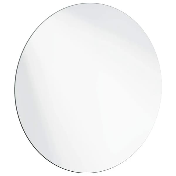 Väggspegel, Härdat Glas, 40 cm Diameter,VIT
