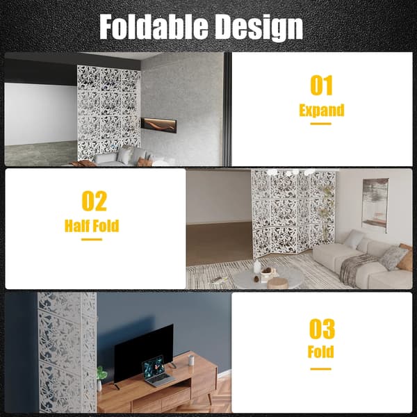 Rumsavdelare, Konstnärlig Design, Hållbart Material,VIT