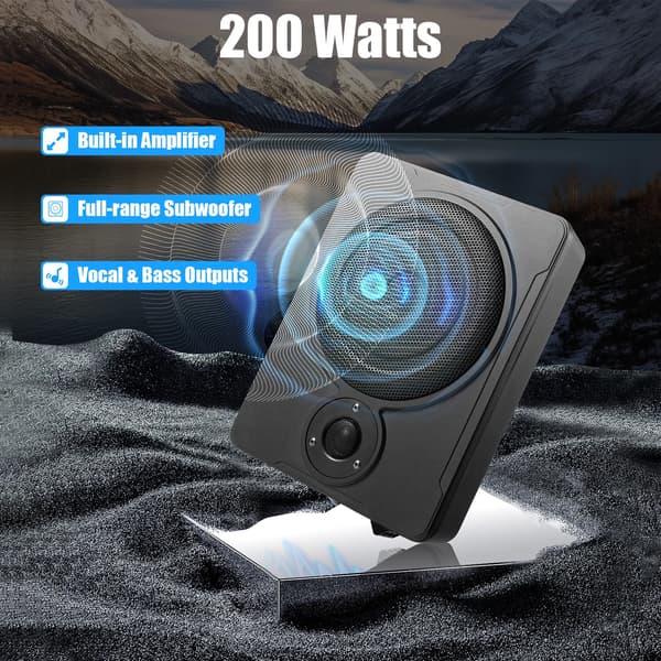 Bilsubwoofer, Under-säte Design, Kraftfull Basprestanda,8"