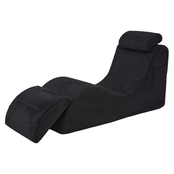 Fritidsstol, Ergonomisk Design, Komfortabel Skumfyldning,Sort