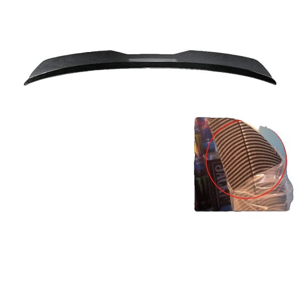 Spoiler, ABS-materiale, Universel Hatchback-kompatibilitet,Kulfibertekstur