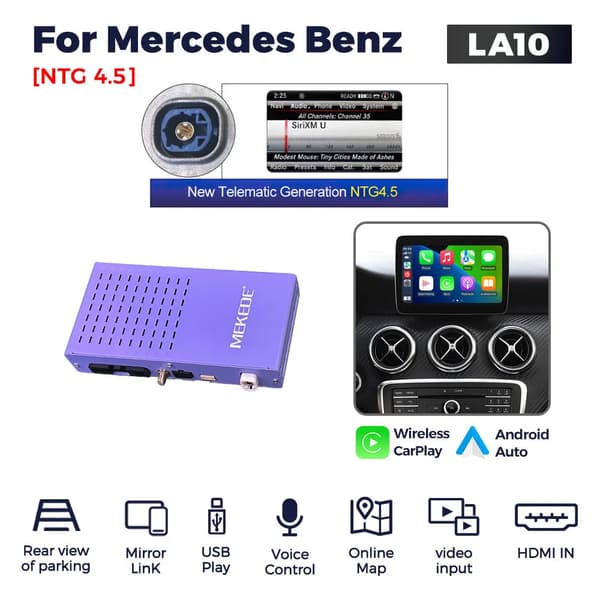 Bil Smart Video Box, Trådlös CarPlay, Stöd för Android Auto,LA10  NTG4.5