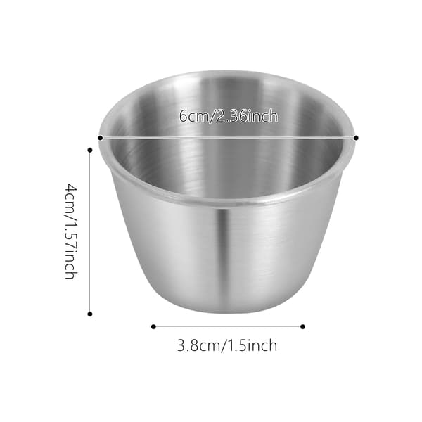 Doppeskålar, Rostfritt Stål, Stapelbar Design,Silver