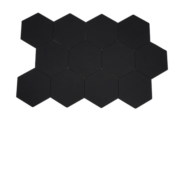 Akustikpaneler, Polyesterfiber, Hexagonal Form, 30cm x 35cm, 0.9cm Tjocklek, Förpackning med 12