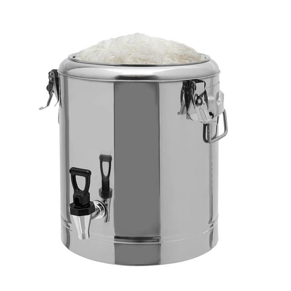 Termiske Drikkevaredispenser, Rustfrit Stål, 14L Kapacitet,Sølv