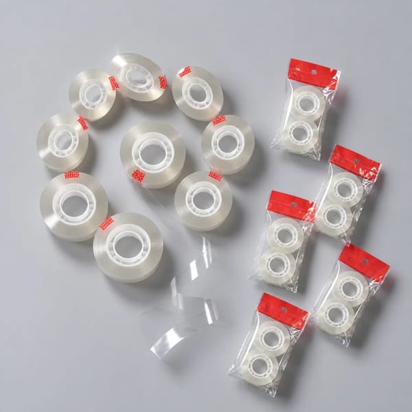 Klistretape, Transparent, Hög styrka,5 Pack, 10 Rullar