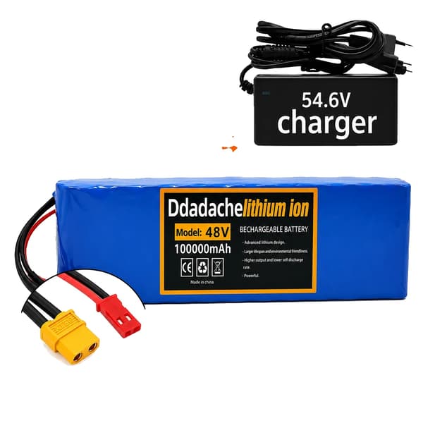 Batteripack, 100Ah kapacitet, 48V spänning,XT30-JST-laddare