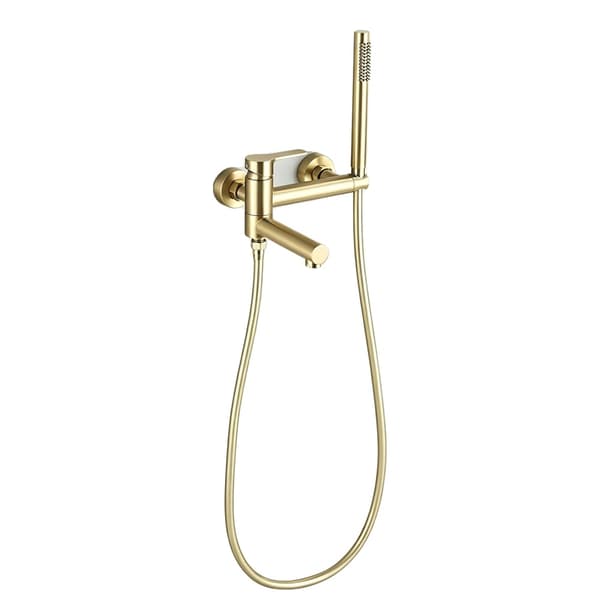Bruserarmatur Sæt, Messing Konstruktion, Moderne Design,Børstet Guld