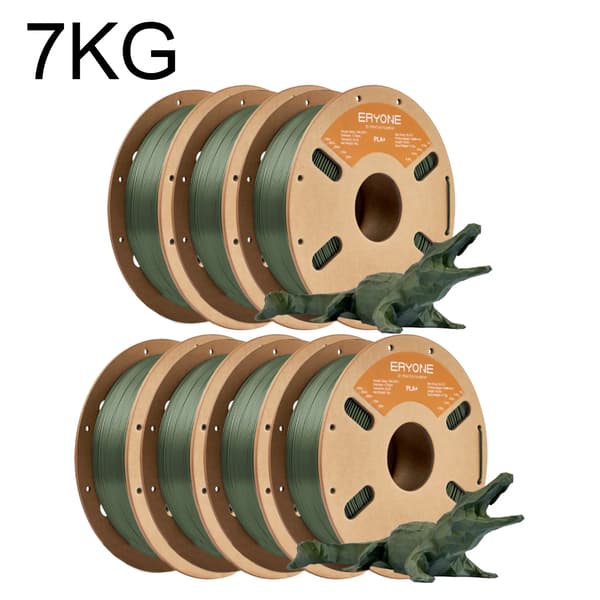 3D-printer filament, PLA-material, 1,75 mm diameter,Hærgrøn-7kg