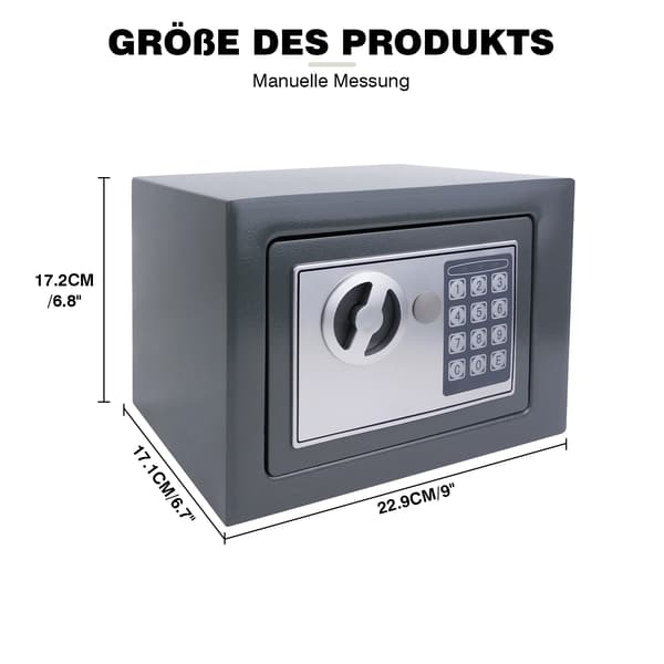 Mini säkerhetsbox, digital åtkomst, väggmonterad design,23x17x17cm