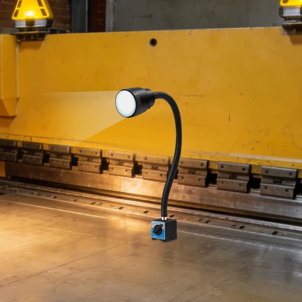 LED Maskinarbejdslys, Fleksibel Slange, Magnetisk Base,sort