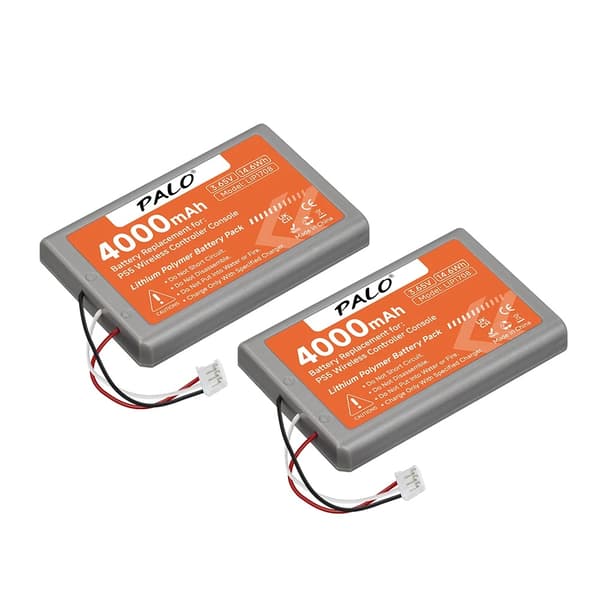 Kontrollbatteri, 4000mAh kapacitet, kompatibelt med PS5-kontroller, 2st