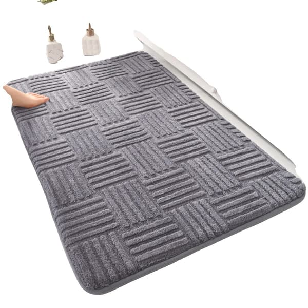 Gulvmåtte, skridsikker design, nem vedligeholdelse,50x80cm-a, MØRKE GRÅ
