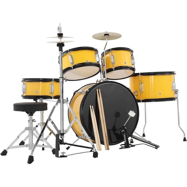 Trumset, 5-delars kit, justerbar tron ingår,Gul