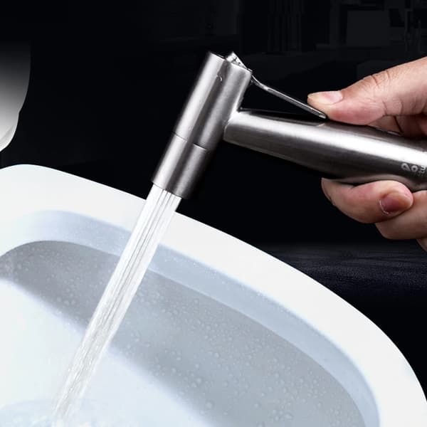 Bidet Sprayer Kit, Hållbart Rostfritt Stål, Mångsidig för Rengöring,Silver