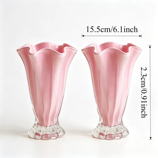 Blomvas, Elegant Design, Mångsidig Användning,rosa-2st