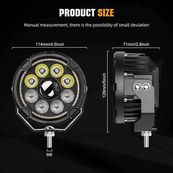 LED Arbejdslampe, Bred Strålevinkel, Vandtæt Design,2stk LED Spotlight