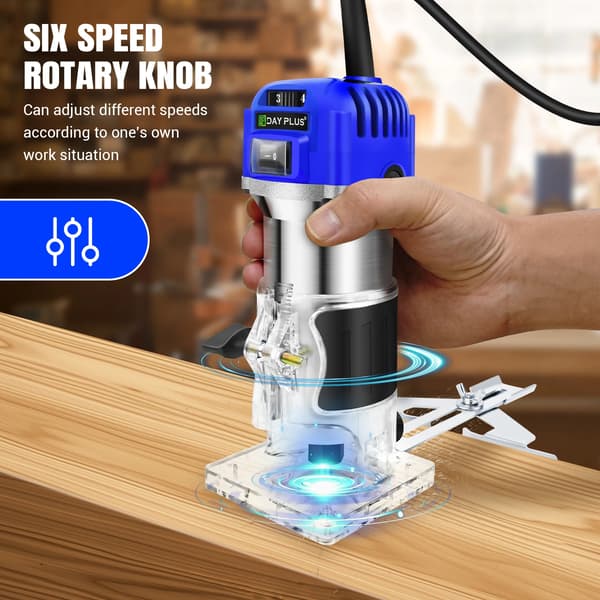 Palm Router, Handhållen Verktyg, Precision Skärning,Blå