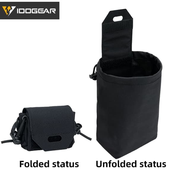 Dump Pouch, Holdbar Nylon, MOLLE Kompatibilitet,Sort