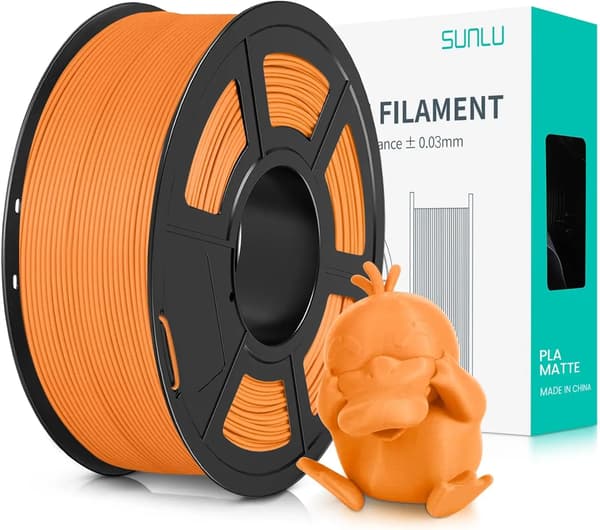 PLA Filament, Mat Finish, Passer til de fleste FDM 3D-printere,Appelsin