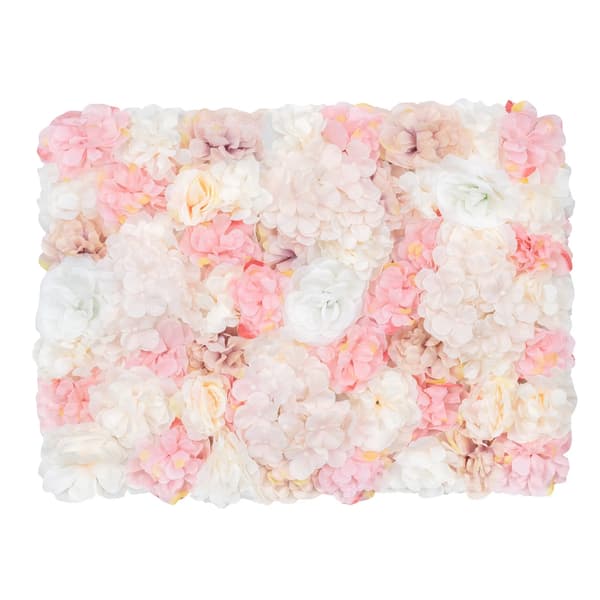 Konstgjord Blomväggspanel, Realistisk Design, Lätt Montering,Rosa