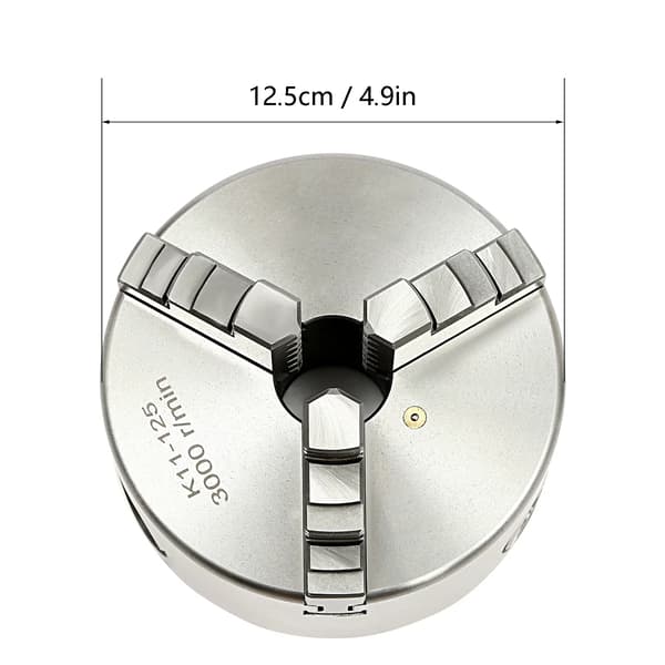 Svarvchuck, 3-käftad design, hög hållbarhet,Silver