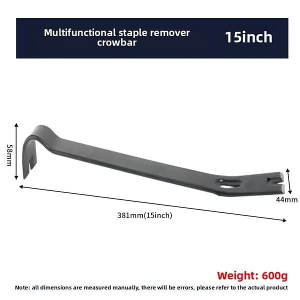 Kraftstång, Höglegerat Stål, Ergonomiskt Handtag,15inches