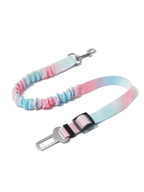Hundbilsbälte, elastisk nylon, justerbar längd,HIMMELSBLA