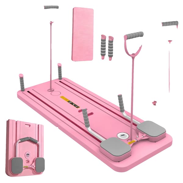 Ab Trainer, Multifunktionell Pilatesbräda, Styrketräningsutrustning,rosa