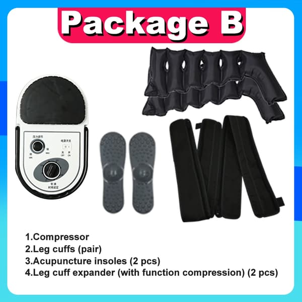 Massageapparat, Justerbara remmar, Luftkompressionsterapi, Paket B