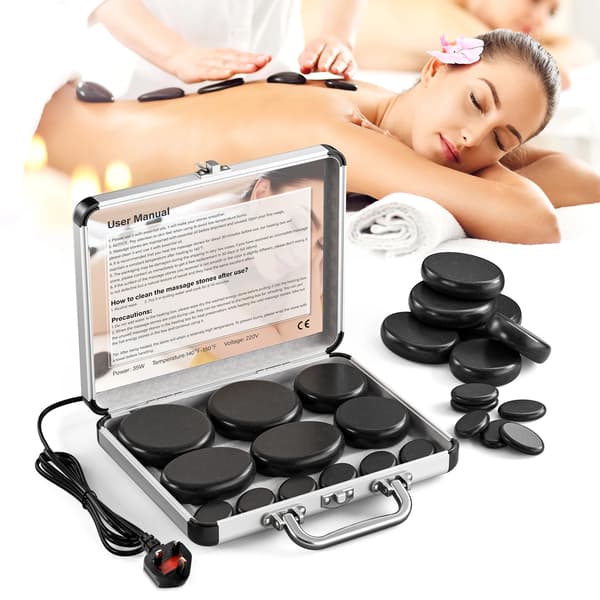 Hot Stone Massage Sæt, Temperaturkontrol, Bærbart Design,12pcs