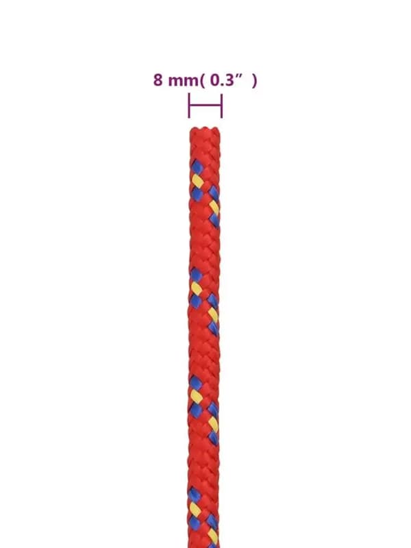 Rep, Polypropenmaterial, 50 Meter Längd,Röd