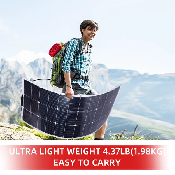 Solpanel, Monokristallin, Lätt och Flexibel,PET100W 2PCS
