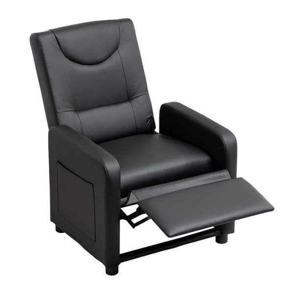 Lounge Stol, Justerbar Tilbageholdelse, Moderne Design,Sort