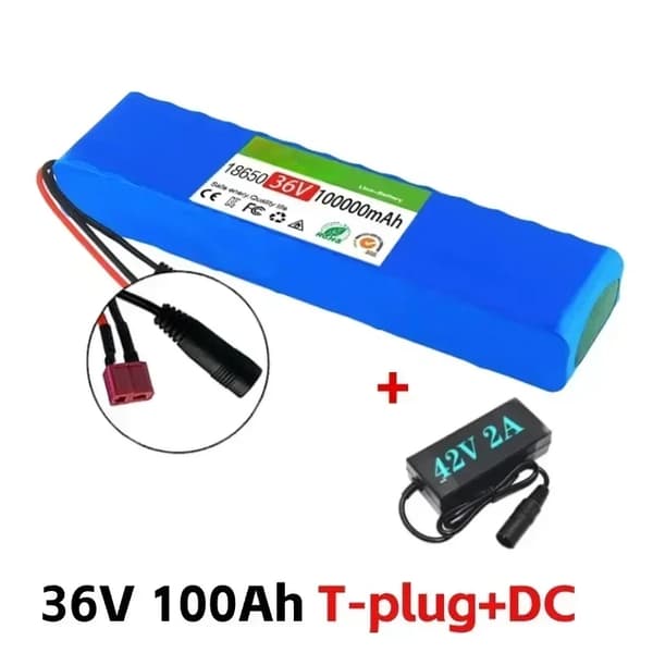 Elektrisk batteripakke, 36V, 100Ah kapacitet,T-DC-Lader