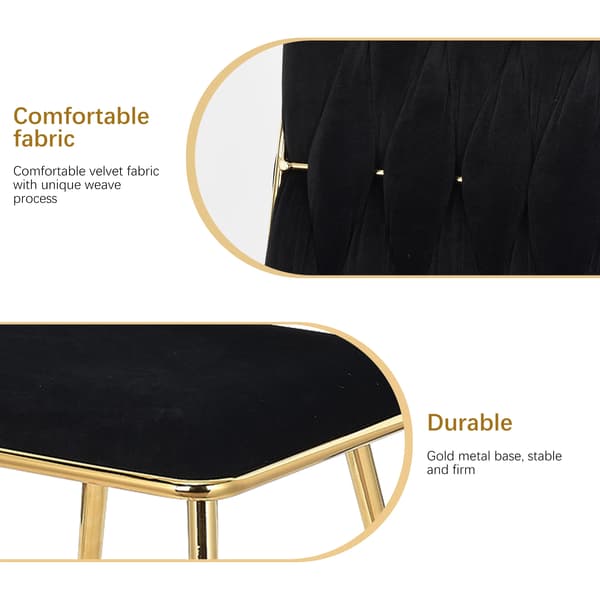 Matstolar, Modern Design, Bekväm Sammetstoppning,svart