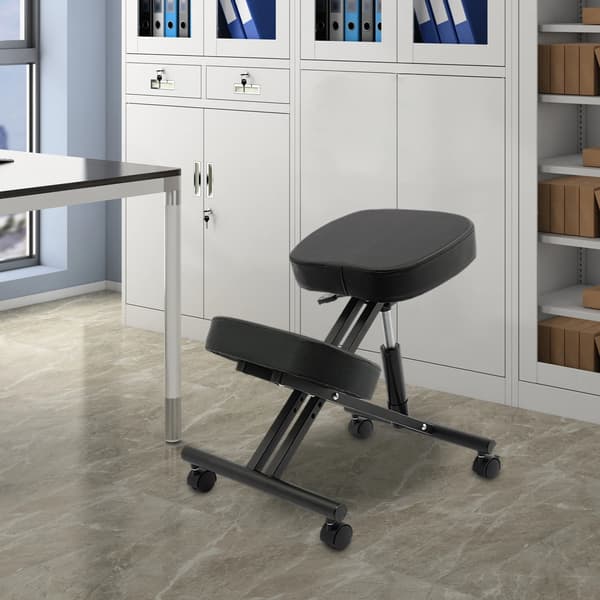 Knæstol, Justerbar Højde, Ergonomisk Design,sort