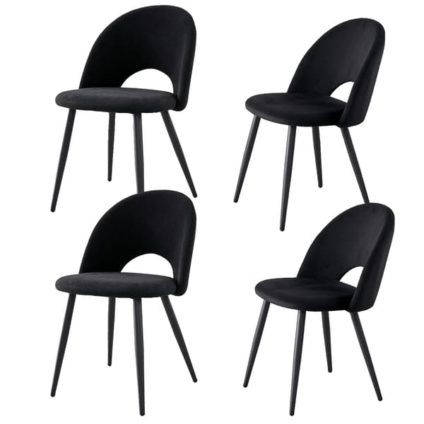 Middagsstol, Moderne Minimalistisk Design, Komfortabel Siddeplads,Sort