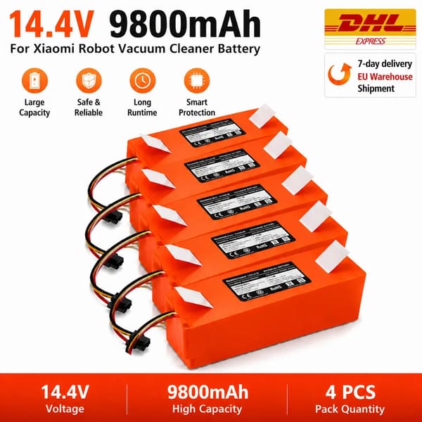 Robotdammsugarbatteri, 14.4V, 9800mAh kapacitet,4ST 14.4V 9800mAh