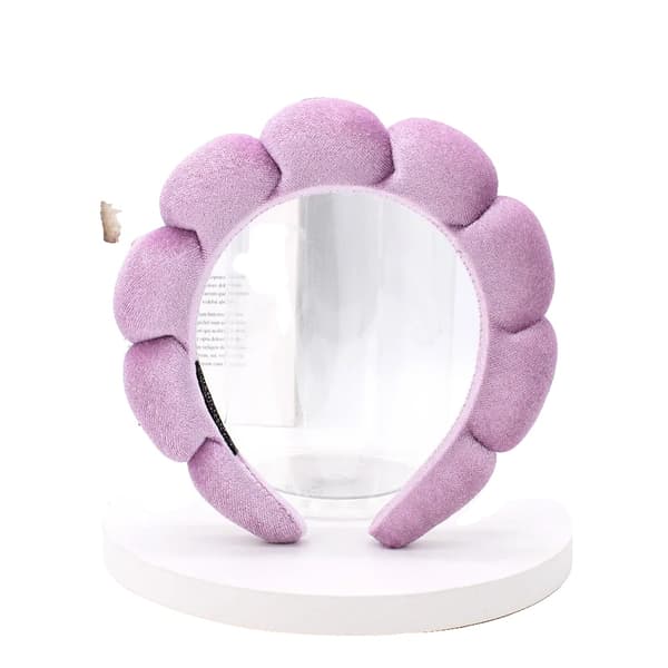 Hovedbånd, Bred Polstret Design, Modeaccessory,Lys lilla