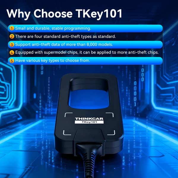 Bilnyckelprogrammerare, stöder över 8000 modeller, användarvänlig teknik, THINKCAR TKEY 101