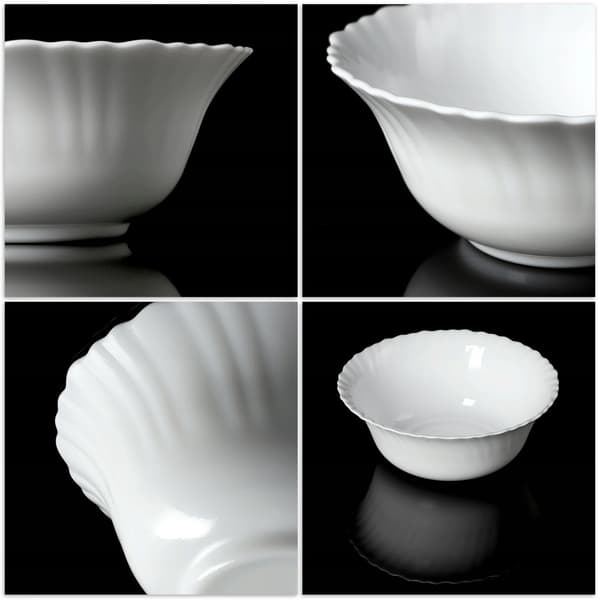 Salladsskål, Glasmaterial, 17 cm Diameter, Mångsidig Användning, Minimalistisk Design, CE / EU Certifierad