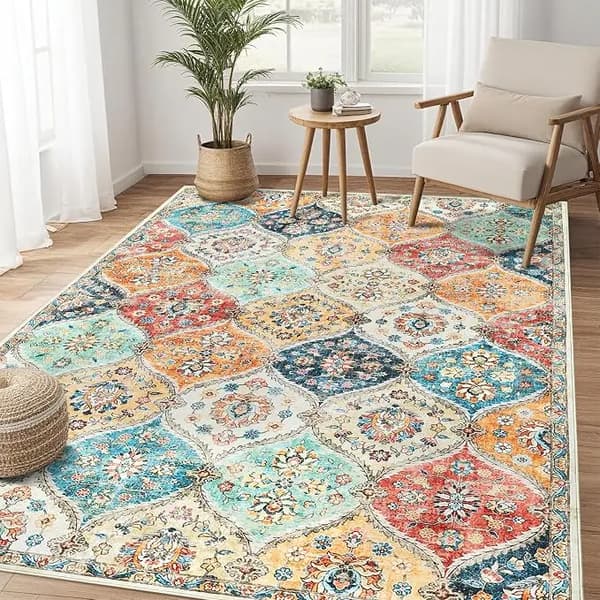 Mattor, Fläckresistenta, Halkfri Design,160x230cm-a, orange-a