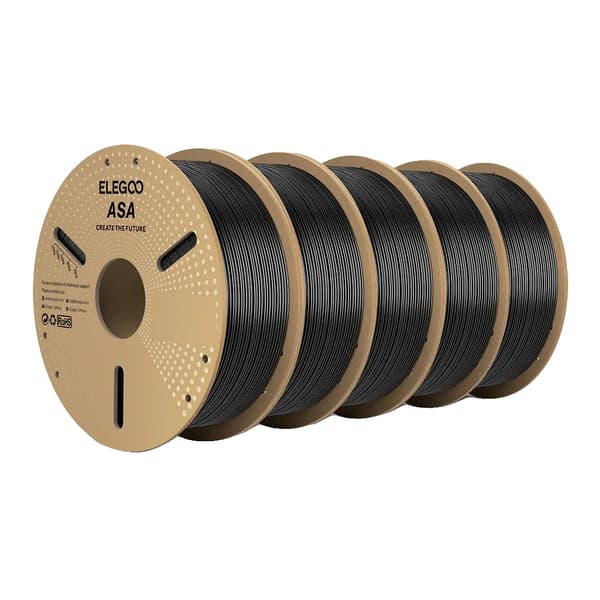 3D Printer Filament, ASA Material, UV- og Vejrbestandig,Sort 5kg