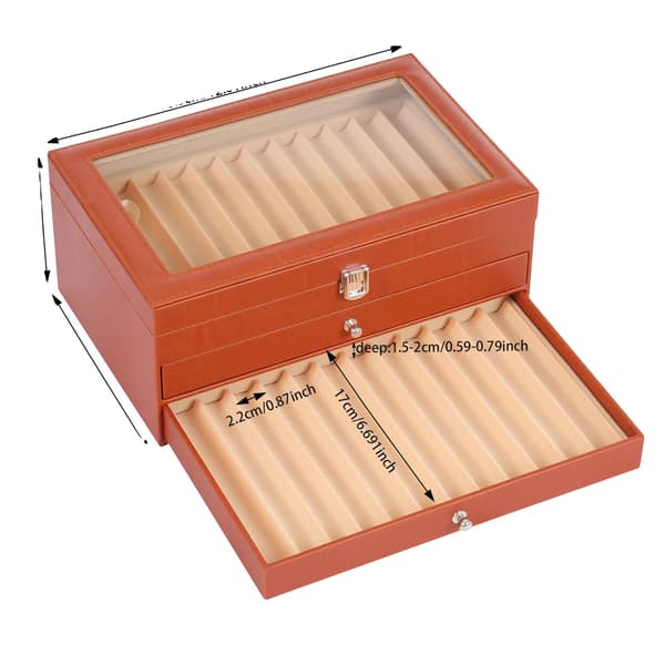 Pen Display Case, 36 Slots, 3-Tiers Design,GUL
