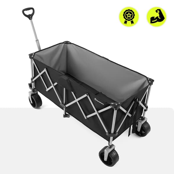 Transportvagn, Fällbar Design, Hög Viktkapacitet,svart
