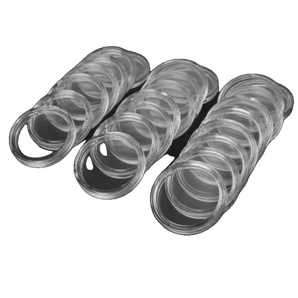 Myntkapslar, Transparent Design, 100 Stycken,36mm