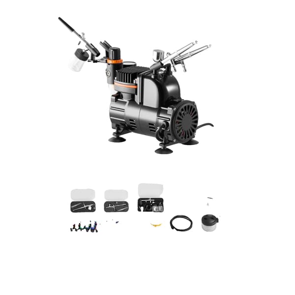 Airbrush-set, dubbelverkande, justerbart tryck,Typ 6